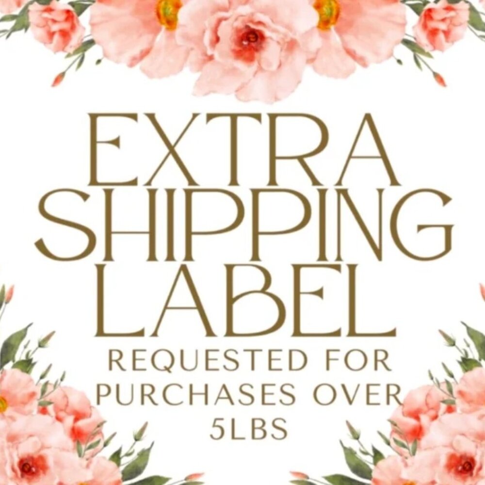 Extra Shipping Label for Bundles Over 5lbs